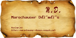 Marschauser Dömös névjegykártya
